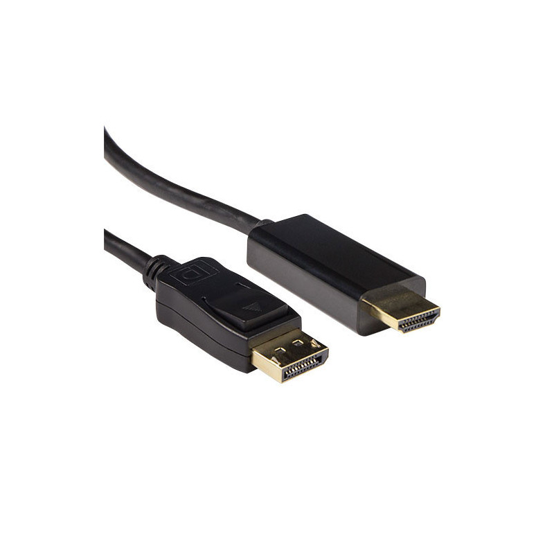 ACT AK3990 videokaapeli-adapteri 1,8 m DisplayPort HDMI Musta