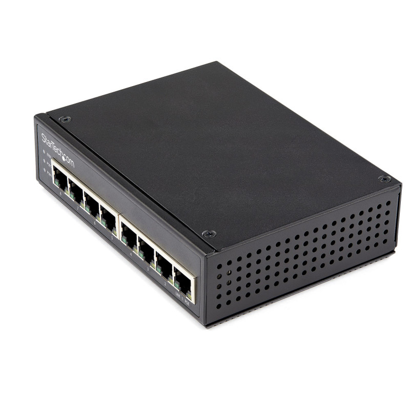 StarTech.com IESC1G80UP verkkokytkin Hallitsematon Gigabit Ethernet (10 100 1000) Power over Ethernet -tuki Musta