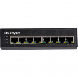 StarTech.com IESC1G80UP verkkokytkin Hallitsematon Gigabit Ethernet (10 100 1000) Power over Ethernet -tuki Musta