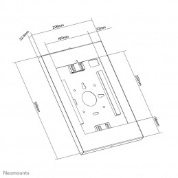 Neomounts by Newstar WL15-650 tabletin turvakotelo -25,4 mm (-1") Valkoinen