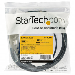 StarTech.com RKCONSUV15 KVM-kaapeli Musta 4,6 m