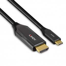 Lindy 43367 videokaapeli-adapteri 1 m USB Type-C HDMI-tyyppi A (vakio) Musta