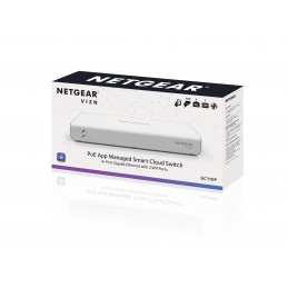 NETGEAR GC110P Hallittu Gigabit Ethernet (10 100 1000) Power over Ethernet -tuki Harmaa