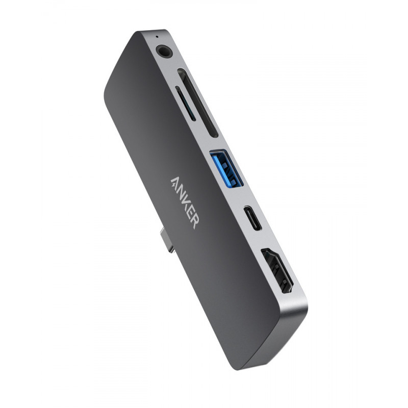 Anker A83620A1 kannettavien tietokoneiden telakka ja porttitoistin USB 3.2 Gen 1 (3.1 Gen 1) Type-C Harmaa