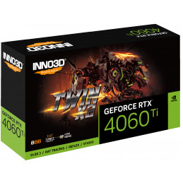 Inno3D N406T2-08D6-171153N näytönohjain NVIDIA GeForce RTX 4060 Ti 8 GB GDDR6