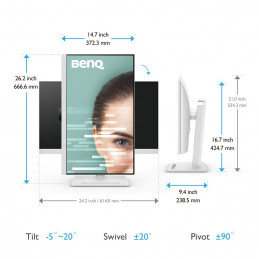 BenQ GW2790QT 68,6 cm (27") 2560 x 1440 pikseliä Quad HD LED Valkoinen