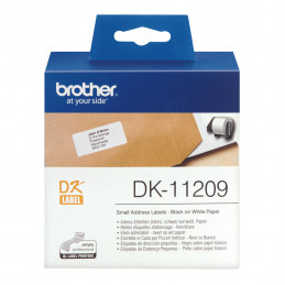 Brother DK-11209 etikettien kirjoitusnauha Musta valkoisella
