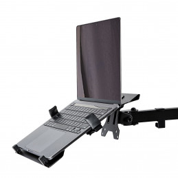 StarTech.com LAPTOP-ARM-TRAY kannettavan tietokoneen teline Kannettavan tietokoneen varsiteline Musta