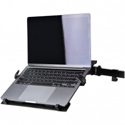 StarTech.com LAPTOP-ARM-TRAY kannettavan tietokoneen teline Kannettavan tietokoneen varsiteline Musta