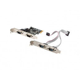 Lanberg PCE-DB9-004 liitäntäkortti -sovitin Sisäinen PCIe
