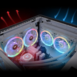 Thermaltake SWAFAN 14 RGB Radiator Fan TT Premium Edition White Tietokonekotelo Ilmanjäähdytin 14 cm Valkoinen 3 kpl