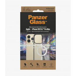 PanzerGlass ClearCase MagSafe matkapuhelimen suojakotelo 17 cm (6.7") Suojus Musta, Läpinäkyvä