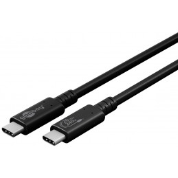 Goobay 61718 USB-kaapeli 2 m USB4 Gen 2x2 USB C Musta