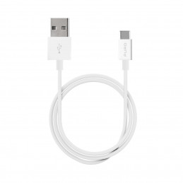 PURO PWCUSBCWHI USB-kaapeli 1 m USB 2.0 USB A USB C Valkoinen