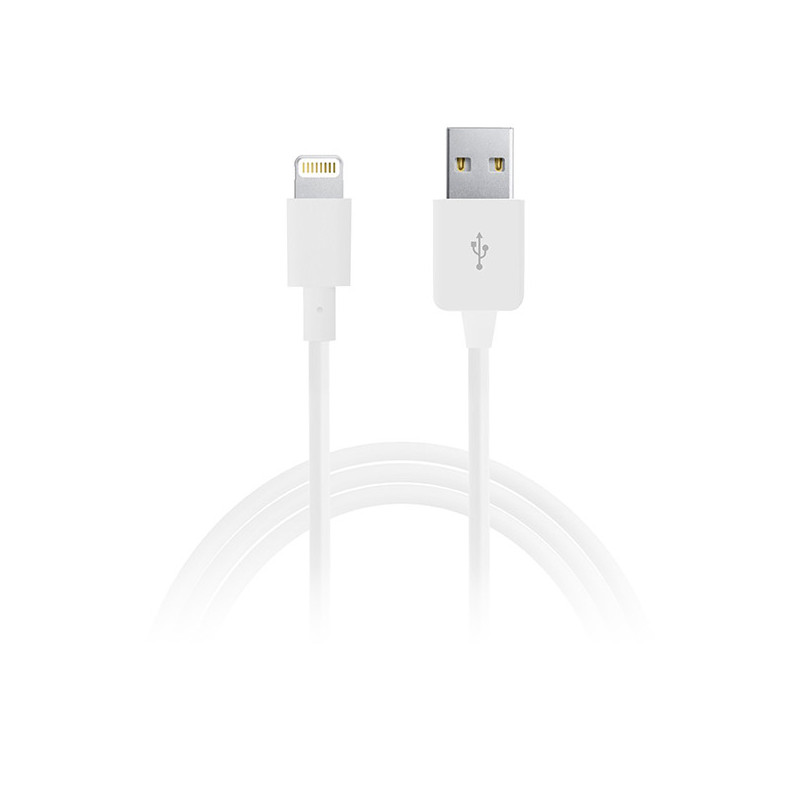 PURO 1.0m Lightning - USB 2.0 1 m Valkoinen