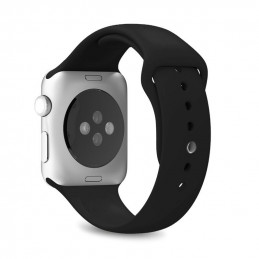 PURO ICON Apple Watch Band Yhtye Musta Silikoni