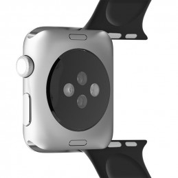 PURO ICON Apple Watch Band Yhtye Musta Silikoni