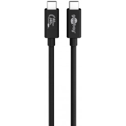 Goobay 61716 USB-kaapeli 0,7 m USB4 Gen 3x2 USB C Musta