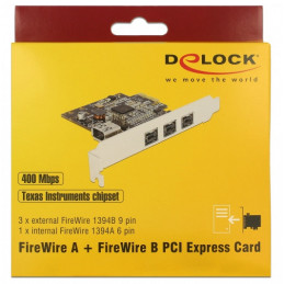 DeLOCK 89864 liitäntäkortti -sovitin Sisäinen IEEE 1394 Firewire