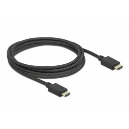 DeLOCK 85389 HDMI-kaapeli 2,5 m HDMI-tyyppi A (vakio) Musta