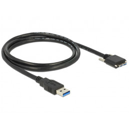 DeLOCK 1m USB 3.0 USB-kaapeli USB 3.2 Gen 1 (3.1 Gen 1) USB A Micro-USB B Musta