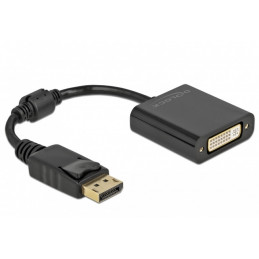 DeLOCK 61008 videokaapeli-adapteri 0,15 m DisplayPort DVI-D Musta