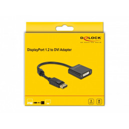 DeLOCK 63482 videokaapeli-adapteri 0,2 m DisplayPort DVI Musta