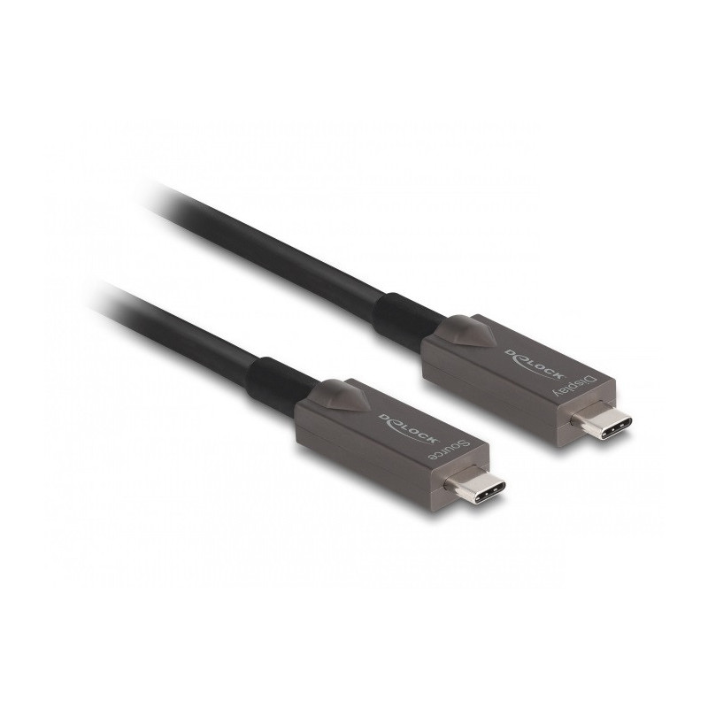 DeLOCK 84146 videokaapeli-adapteri 5 m USB Type-C Musta