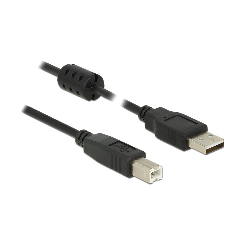 DeLOCK 0.5m, USB 2.0-A USB 2.0-B USB-kaapeli 0,5 m USB A USB B Musta