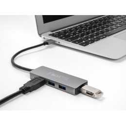 DeLOCK 63171 keskitin USB 3.2 Gen 1 (3.1 Gen 1) Type-A 5000 Mbit s Harmaa