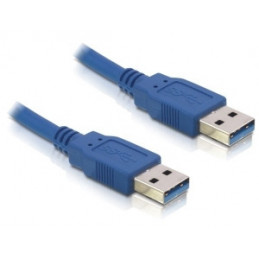 DeLOCK USB 3.0-A male male - 1m USB-kaapeli USB A Sininen