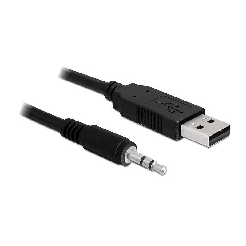 DeLOCK USB 2.0 3.5 mm 1.8m audiokaapeli 1,8 m 3.5mm Musta