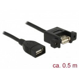 DeLOCK 85459 USB-kaapeli 0,5 m USB 2.0 USB A Musta