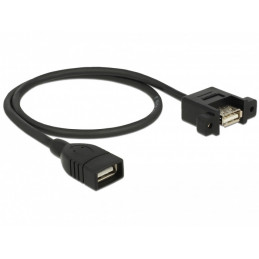 DeLOCK 85459 USB-kaapeli 0,5 m USB 2.0 USB A Musta