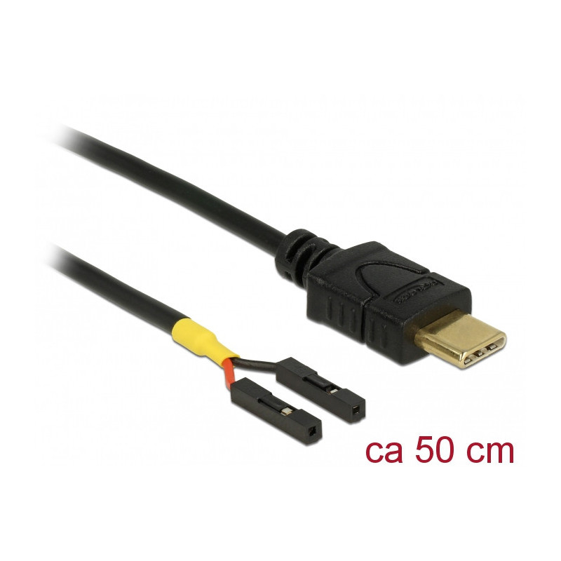 DeLOCK 85473 USB-kaapeli 0,5 m USB C Musta