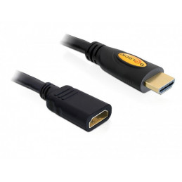 DeLOCK 1m HDMI HDMI-kaapeli HDMI-tyyppi A (vakio) Musta