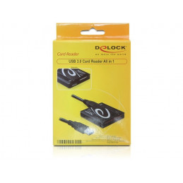 DeLOCK USB 3.0 Card Reader All in 1 kortinlukija USB 3.2 Gen 1 (3.1 Gen 1) Musta