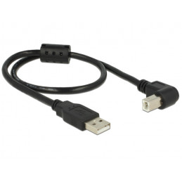 DeLOCK 0.5m, USB 2.0-A   USB 2.0-B USB-kaapeli 0,5 m USB A USB B Musta