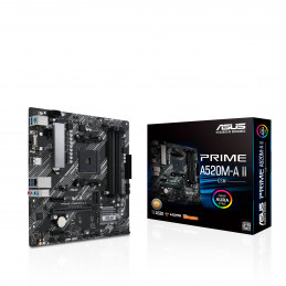 ASUS PRIME A520M-A II CSM emolevy AMD A520 Kanta AM4 mikro ATX