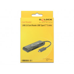 DeLOCK 91739 kortinlukija USB 2.0 Musta