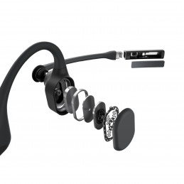 Shokz OpenComm UC - Black Kuulokkeet Langaton Ear-hook Toimisto puhelukeskus Bluetooth Musta