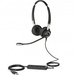 Jabra Biz 2400 II USB Duo CC Kuulokkeet Langallinen Pääpanta Toimisto puhelukeskus Musta, Hopea