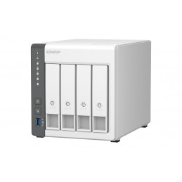 QNAP TS-433 NAS Tower Ethernet LAN Valkoinen Cortex-A55