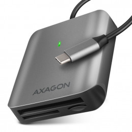 Axagon CRE-S3C kortinlukija USB 3.2 Gen 1 (3.1 Gen 1) Type-C Harmaa