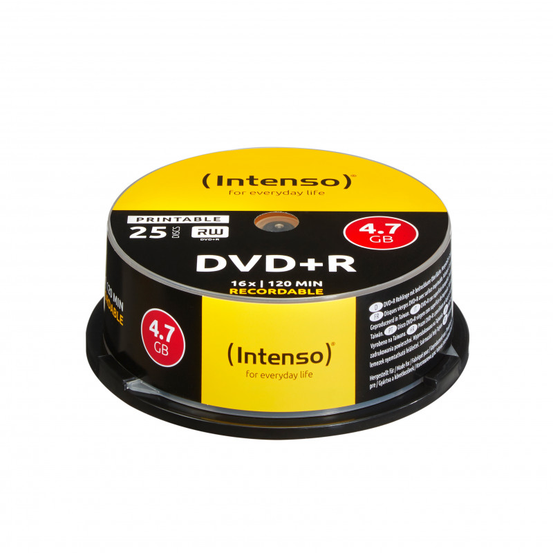 Intenso DVD+R 4.7GB, Printable, 16x 4,7 GB 25 kpl