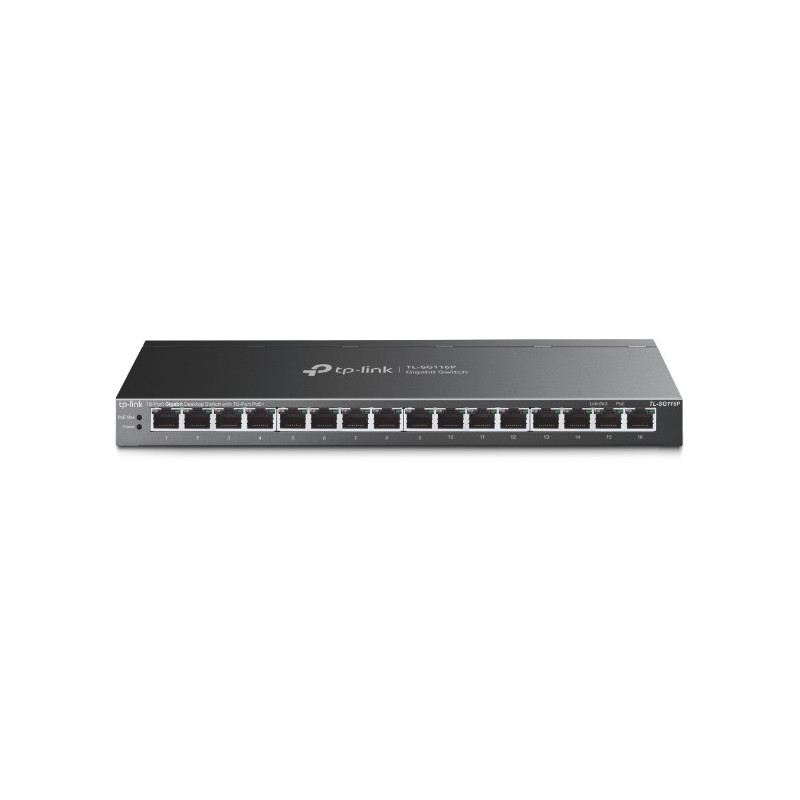 TP-Link TL-SG116P verkkokytkin Hallitsematon Gigabit Ethernet (10 100 1000) Musta