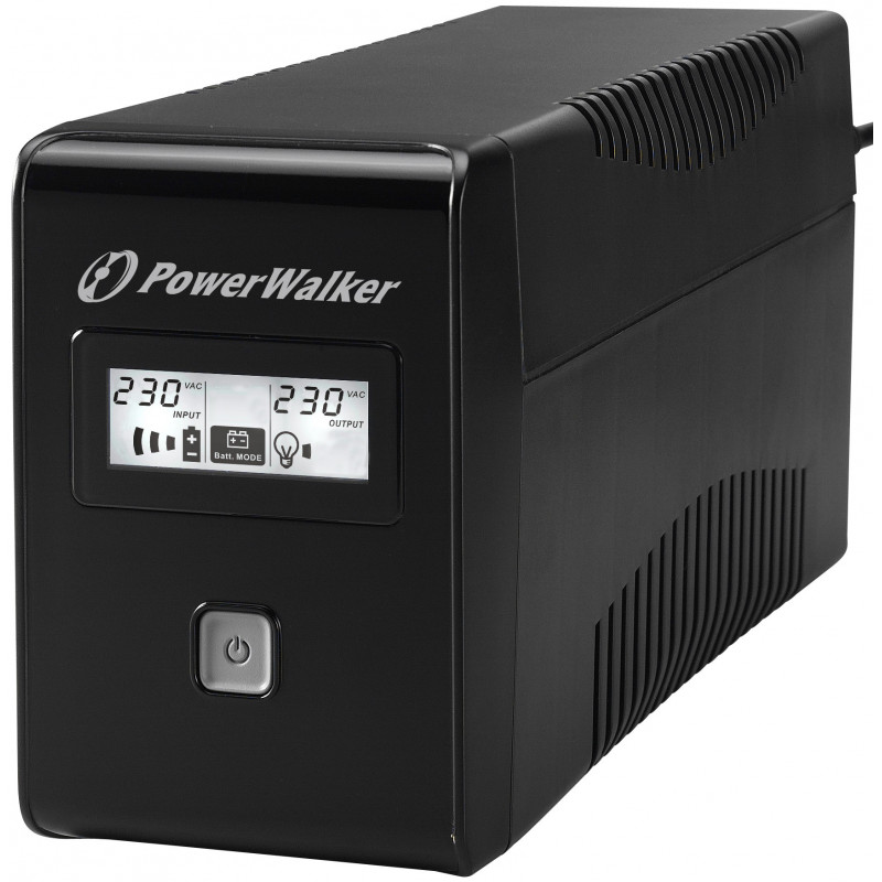 PowerWalker VI 850 LCD FR Linjainteraktiivinen 0,85 kVA 480 W 2 AC-pistorasia(a)