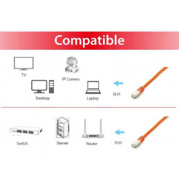 Equip 605672 verkkokaapeli Oranssi 3 m Cat6a S FTP (S-STP)