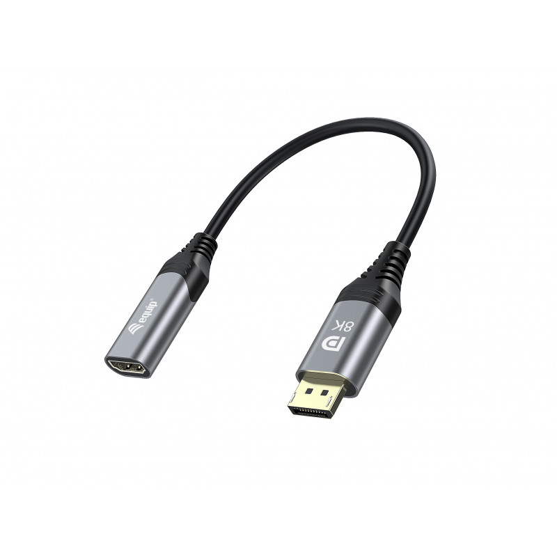 Equip 133446 videokaapeli-adapteri 0,15 m DisplayPort HDMI Musta, Harmaa