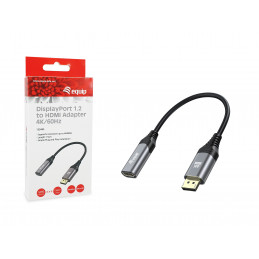 Equip 133445 videokaapeli-adapteri 0,15 m DisplayPort HDMI Musta, Harmaa